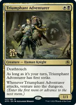 Triumphant Adventurer - Foil - Prerelease Promo NM, English MTG Adventures in th - Image 1