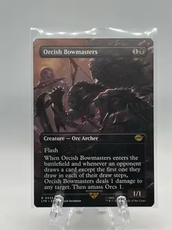 MTG Magic Lord of the Rings #433 Orcish Bowmasters Rare Borderless - Image 1