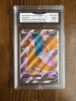 2020 Pokemon Sword and Shield Charizard v SWSH050 Black Star Promo - Image 3