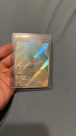 Pokemon Squirtle Full Art Illustration Rare Holo 60 HP 170/165 Scarlet & Violet - Image 1