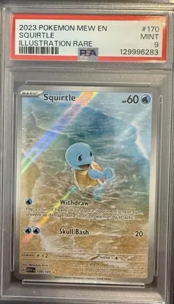 Squirtle #170/165 - 2023 Pokemon Mew EN 151 - PSA 9 - Image 1