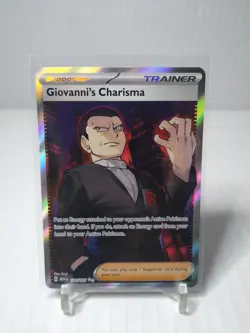 Pokemon TCG Giovanni's Charisma 197/165 Full Art SR 151 NM - Image 1