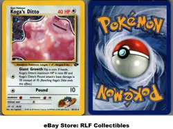 2000 Pokemon, Gym Challenge, #10/132 Koga's Ditto, Holo Rare - Image 1