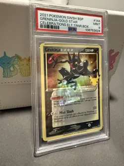 2021 POKEMON SWSH BSP #SWSH144 GRENINJA GOLD STAR CELEBRATIONS ETB PSA 9 - Image 2