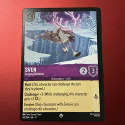 Disney Lorcana Winterspell (11) #60/204 Sven - Leaping Reindeer Regular NM - Image 1