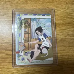 Sasuke Uchiha NRSA01-PU-005L4 Stamped Naruto Kayou Card Heavens Scroll Series 1 - Image 1