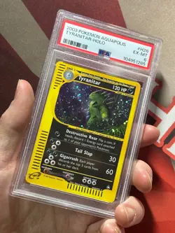 TYRANITAR H28/H32 Aquapolis PSA 6 EX-MT HOLO E-Series E-Reader Pokemon TCG card - Image 2
