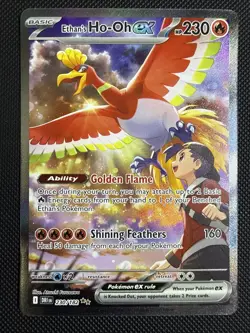 Pokemon Card TCG Ethan's Ho-Oh ex 230/182 SV10 Destined Rivals Rare Holo EX NM - Image 1
