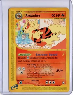 Arcanine 2/147 Aquapolis Rare Pokemon Card 2002 WOTC E-Reader LP/NM Vintage - Image 1