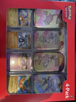 Pokemon TCG S&V 151 Mini Tin 4 Pack + 4 Promo Cards SEALED SAMS CLUB EXCLUSIVE - Image 2
