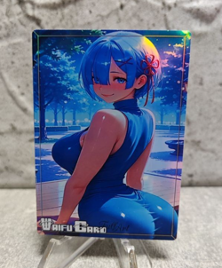 Rem Zero Trading Card Waifu Goddess Story Anime Girl holo Karte Manga Full Art - Image 1
