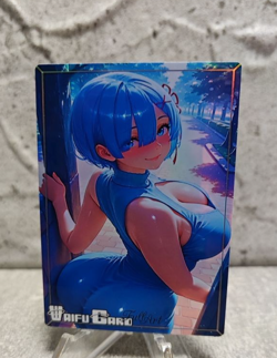 Rem Zero Trading Card Waifu Goddess Story Anime Girl holo Karte Manga Full Art - Image 1