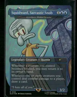 Spongebob Squarepants x Secret Lair Drop #1928 Squidward - Rainbow Foil - Image 1