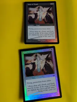 Voice of Truth x2 Angel. MTG 2 Card. OLD VINTAGE FOIL. NEMESIS. - Image 1