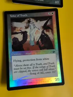Voice of Truth x2 Angel. MTG 2 Card. OLD VINTAGE FOIL. NEMESIS. - Image 2