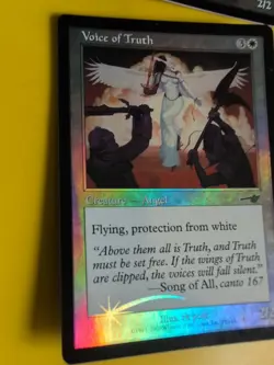 Voice of Truth x2 Angel. MTG 2 Card. OLD VINTAGE FOIL. NEMESIS. - Image 4
