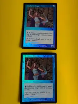 Trickster MAge x2 Spellshaper MTG 2 Card. OLD VINTAGE FOIL. NEMESIS. - Image 1