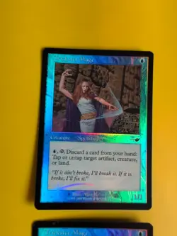 Trickster MAge x2 Spellshaper MTG 2 Card. OLD VINTAGE FOIL. NEMESIS. - Image 4