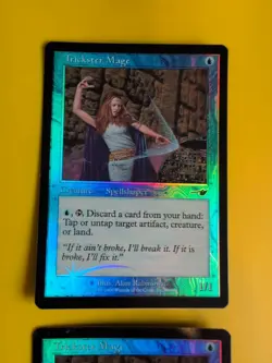 Trickster MAge x2 Spellshaper MTG 2 Card. OLD VINTAGE FOIL. NEMESIS. - Image 5