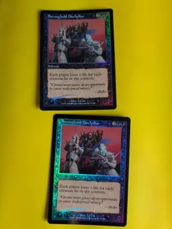 Stronghold Discipline x2 Sorcery MTG 2 Card. OLD VINTAGE FOIL. NEMESIS. - Image 1