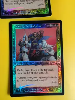 Stronghold Discipline x2 Sorcery MTG 2 Card. OLD VINTAGE FOIL. NEMESIS. - Image 2