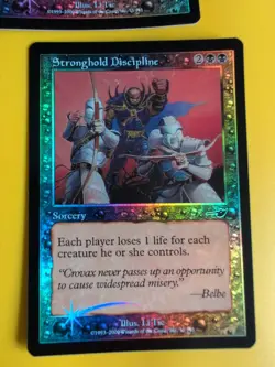 Stronghold Discipline x2 Sorcery MTG 2 Card. OLD VINTAGE FOIL. NEMESIS. - Image 3