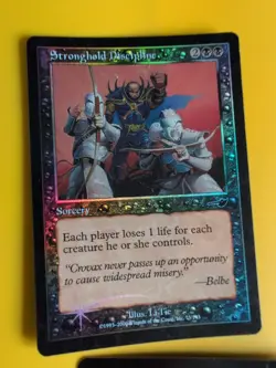 Stronghold Discipline x2 Sorcery MTG 2 Card. OLD VINTAGE FOIL. NEMESIS. - Image 4