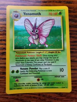 Pokemon Jungle Venomoth 13/64 Holo Rare MP!! WOTC - Image 1