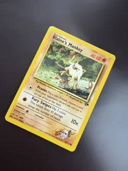 Pokemon TCG Blaine's Mankey Gym Challenge 63/132 Regular LP - Image 3