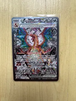 Pokemon TCG Charizard EX Card Scarlet Violet Obsidian Flames 223/197 - Image 1