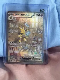 2023 Pokemon TCG Alakazam ex 201/165 SV151 Full Art Holo Illustration Rare Eng - Image 1