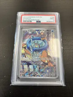 2024 POKEMON SCR EN-STELLAR CROWN ILLUSTRATION RARE #148 SQUIRTLE PSA 9 - Image 1