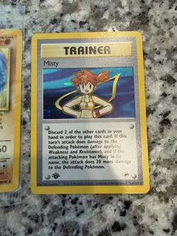 Pokemon 2000 Gym Heroes Misty Holo 1st Edition Trainer #18/132 & 1st Machamp - Image 2
