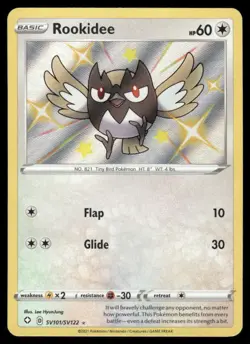 Pokemon Cards Rookidee SV101/SV122 Shining Fates Shiny Vault Rare Shiny NM *1 - Image 1