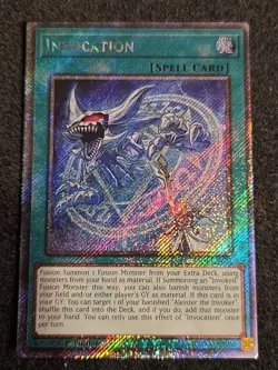 Invocation Yugioh RA04-EN281 Platinum Secret Rare PSR NM - Image 1