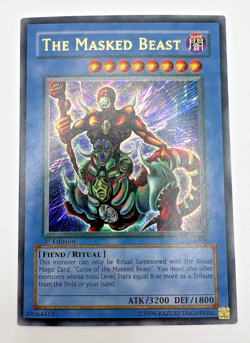 Vintage Yu-Gi-Oh! The Masked Beast (LON-001 1st Edition Ultra Rare 2003) NM - Image 1