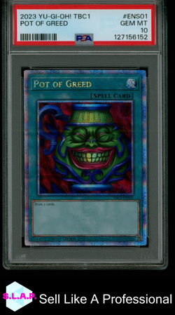 POT OF GREED YU-GI-OH! TBC1-THE POT COLLECTION 2023 ENS01 PSA 10 - Image 1