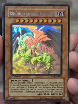 Yugioh Red Dragon Archfiend/Assault Mode CRMS-EN004 Ghost Rare 1st Edition Lp - Image 2