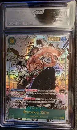 One Piece TCG OP06-118 Roronoa Zoro Manga Rare ENGLISH AOG Pristine 10 - Image 1