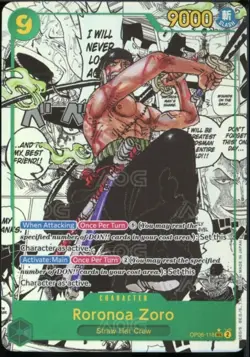 One Piece TCG OP06-118 Roronoa Zoro Manga Rare ENGLISH AOG Pristine 10 - Image 4