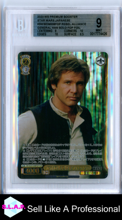HAN SOLO WEISS SCHWARZ #SW/SE39-008FOP 2023 STAR WARS FOIL JAPANESE BGS 9 - Image 1
