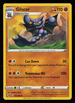 Gliscor SWSH08: Fusion Strike #141/264 Uncommon Pokemon Card - Image 1