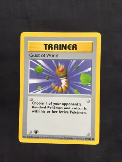 Pokemon Cards: Base Set 1st Edition Common: Gust of Wind 93/102 - Image 1