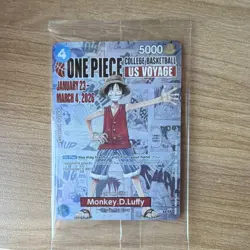 Bandai Monkey D. Luffy P-055 One Piece CCG US Voyage Promo Card - Image 1