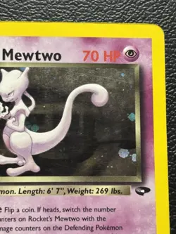 Pokemon Rocket’s Mewtwo 14/132 Gym Challenge Vintage Holo Card WOTC (MP) - Image 2