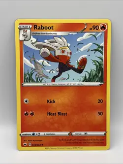 Pokemon Cards TCG Sword & Shield 033/202 Raboot Uncommon - Image 1