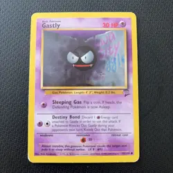 Gastly 75/130 | Base Set 2 | Non Holo Pokemon Card WOTC TCG MP - Image 1