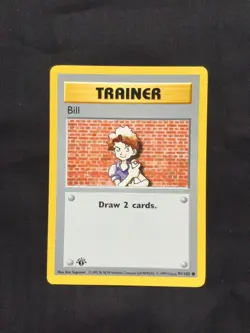 Pokemon Cards: Base Set 1st Edition Common: Bill 91/102 - Image 1