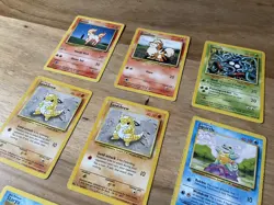 1999 Pokemon Unlimited Base Set Bundle Common Uncommon 9 Unique Cards 17 Total - Image 4