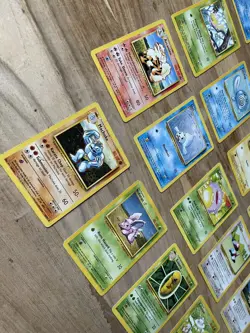 1999 Pokemon TCG Unlimited Base Set Bundle Common Uncommon 29 Unique Cards GC - Image 4